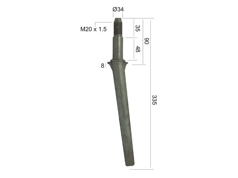 Bico para grade de bicos 335mm. para Lely Aplicavel em: 11606021 (S.77264)