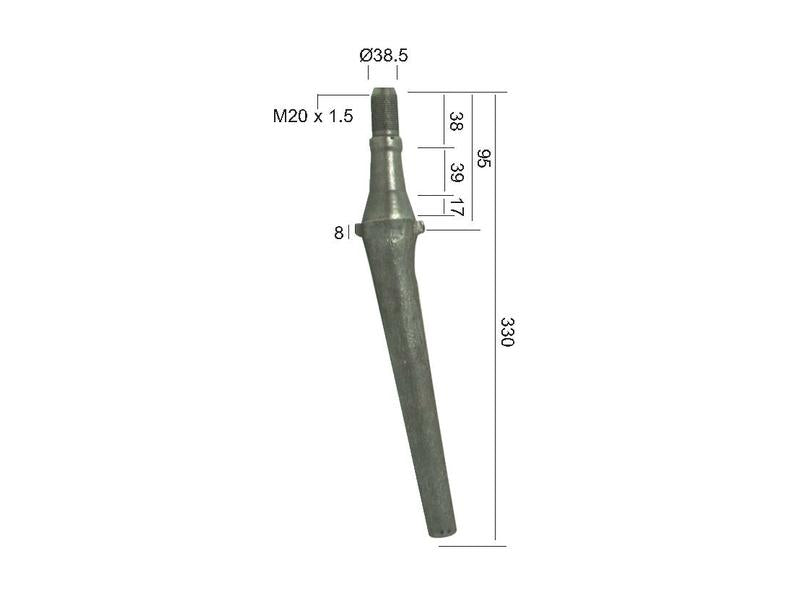 Bico para grade de bicos 330mm. para Lely Aplicavel em: 1169902200 (S.77265)