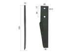 Bico 60x12x320mm Centros de orifícios em: 65mm. Orifício Ø 13mm. para Perugini (Concept-Ransome). (S.77314)