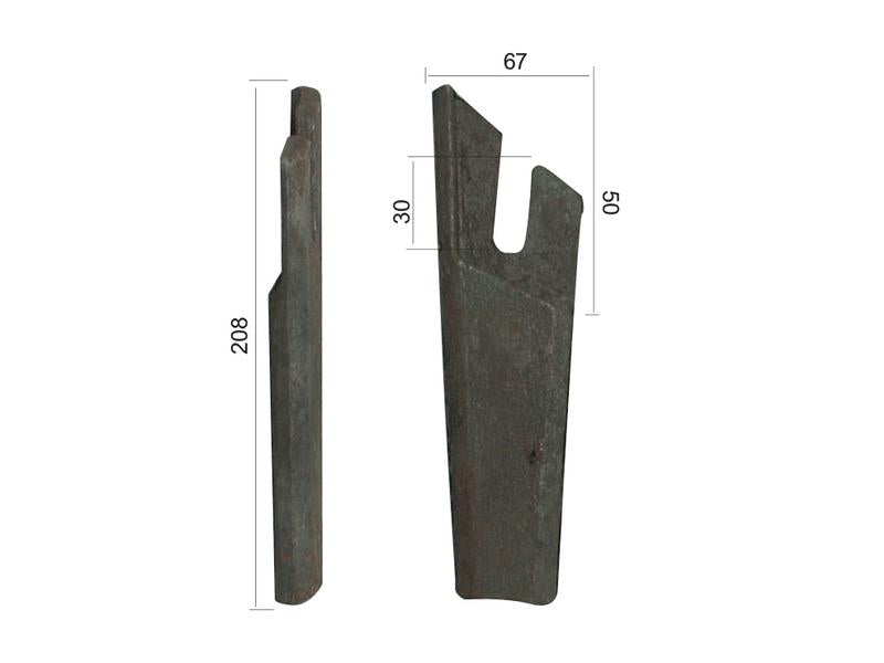 Ponta de reparo Weld on 208mm. Esq. para Lely. (S.77614)