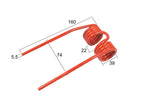 Mola - Esq./Dt. - Comp:160mm, Larg:74mm, Ø5.5mm - para Krone Aplicavel em: 9380403 (S.77772)