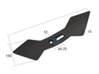 Bico escarificador 440x130x15mm Centros de orifícios em 45/75mm (S.77827)