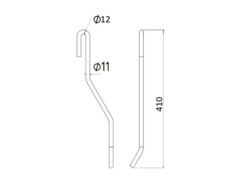 Mola - Dt. - Comp:420mm, Larg Ø11mm - para Vicon Aplicavel em: 90036191 (S.77907)