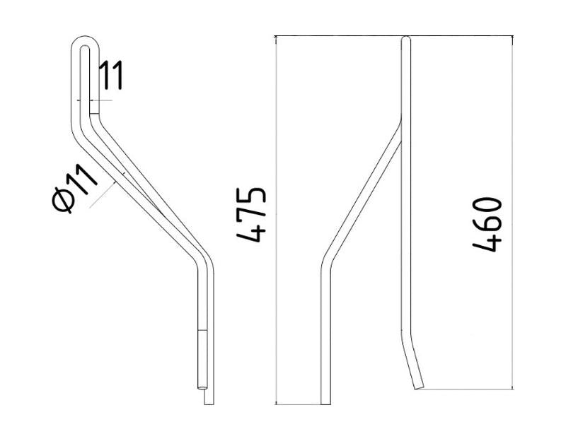 Mola - Dt. - Comp:460mm, Larg:137mm, Ø11mm - para Vicon Aplicavel em: 99136241 (S.77909)