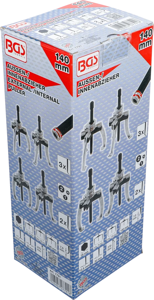 Extrator interno/externo, 2 e 3 braços | 76 - 178 mm