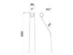Mola Comp:600mm, Larg:86mm, Ø9mm - para Claas, Bautz Aplicavel em: 9554830 (S.77920)