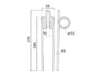 Mola Comp:275mm, Larg:60mm, Ø5.9mm - para Kongskilde Aplicavel em: 5034 (S.78061)