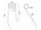Mola - Dt. - Comp:360mm, Larg:105mm, Ø9mm - para JF Aplicavel em: 14330200 (S.78062)