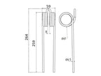 Mola Comp:265mm, Larg:57mm, Ø6.4mm - para JF Aplicavel em: 14330397 (S.78064)