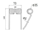 Mola Comp:150mm, Larg:70mm, Ø4.9mm - para JF Aplicavel em: 14330506 (S.78066)
