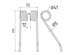 Mola Comp:191mm, Larg:71mm, Ø5mm - para New Holland (S.78073)
