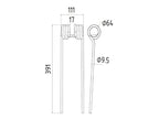 Mola Comp:386mm, Larg:111mm, Ø9.5mm - para Kuhn Aplicavel em: 57601100 (S.78110)