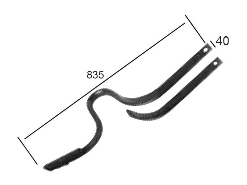 Mola Track Eradicator - Secção (mm) 40 x 10, Comprimento (mm) 770 (S.78137)