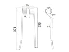 Mola - Dt. - Comp:371mm, Larg:100mm, Ø9mm - para PZ Aplicavel em: PZ224 (S.78163)