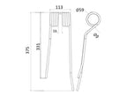 Mola - Dt. - Comp:375mm, Larg:113mm, Ø9mm - para PZ Aplicavel em: PZ225 (S.78164)