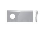 Faca - Twisted blade, bottom edge sharp & parallel - 100x48x3mm - Orifício Ø19mm - Esq. - para Claas, Pottinger Aplicavel em: 9041787 (S.78168)