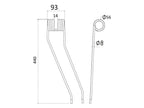 Mola - Dt. - Comp:441mm, Larg:92mm, Ø8mm - para Fella, New Holland, Stoll Aplicavel em: 539281 (S.78177)