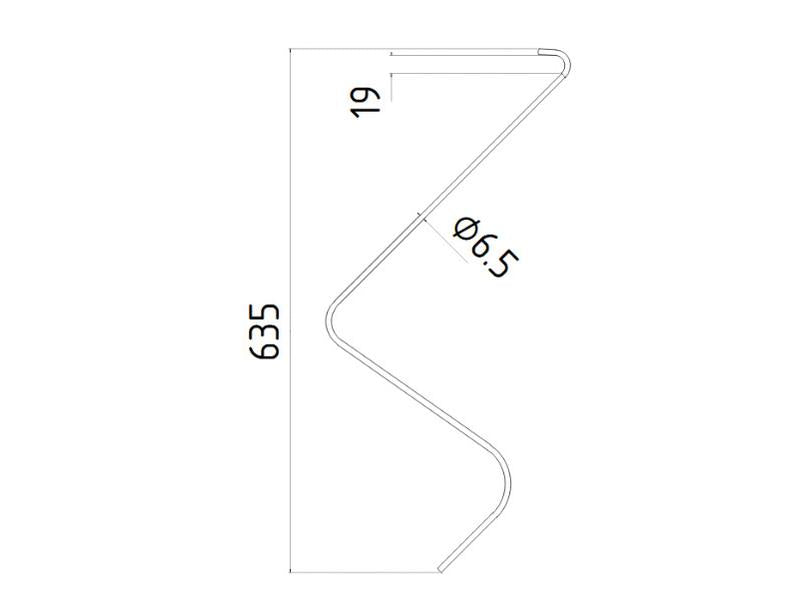 Mola - Esq./Dt. - Comp:650mm, Larg:440mm, Ø6.5mm - para Vicon Aplicavel em: 90092611 (S.78195)
