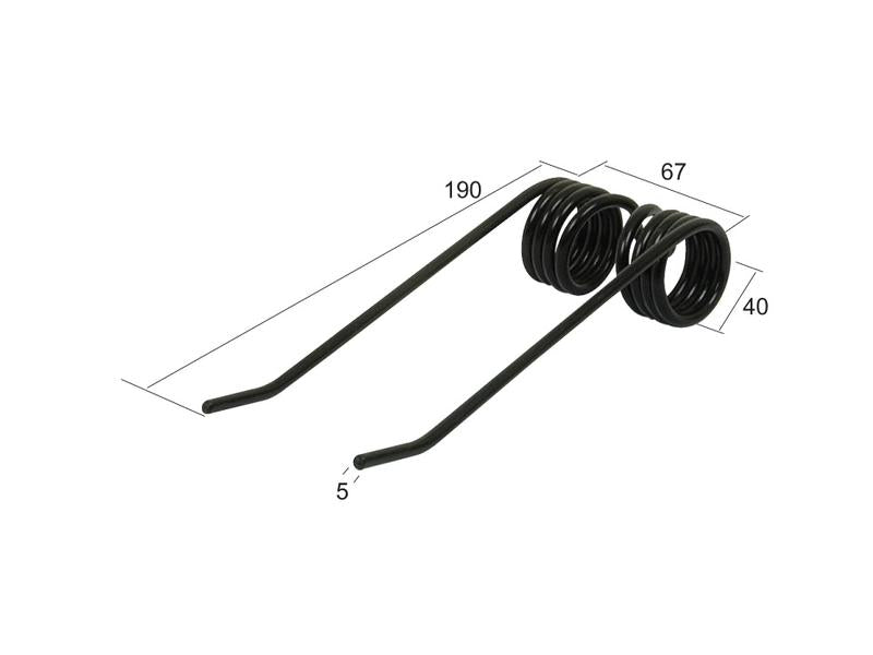 Mola Comp:190mm, Larg:67mm, Ø5mm - para Welger Aplicavel em: 0940522500 (S.78204)