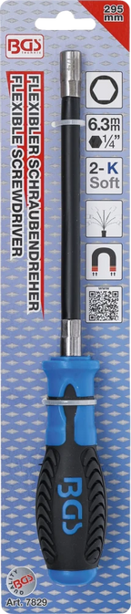 Chave de fendas para pontas com haste flexível | Saída de sextavado interno 6,3 mm (1/4")