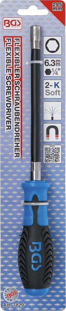Chave de fendas para pontas com haste flexível | Saída de sextavado interno 6,3 mm (1/4")