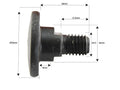 Parafuso C/ Porca- M10x28mm - para Kidd, Kuhn, Vicon Aplicavel em: 56150100K (S.78372)