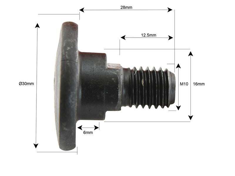 Parafuso C/ Porca- M10x28mm - para Kidd, Kuhn, Vicon Aplicavel em: 56150100K (S.78372)