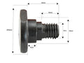 Parafuso C/ Porca- M12x33mm - para Kuhn, Taarup Aplicavel em: 561-158-00 (S.78375)