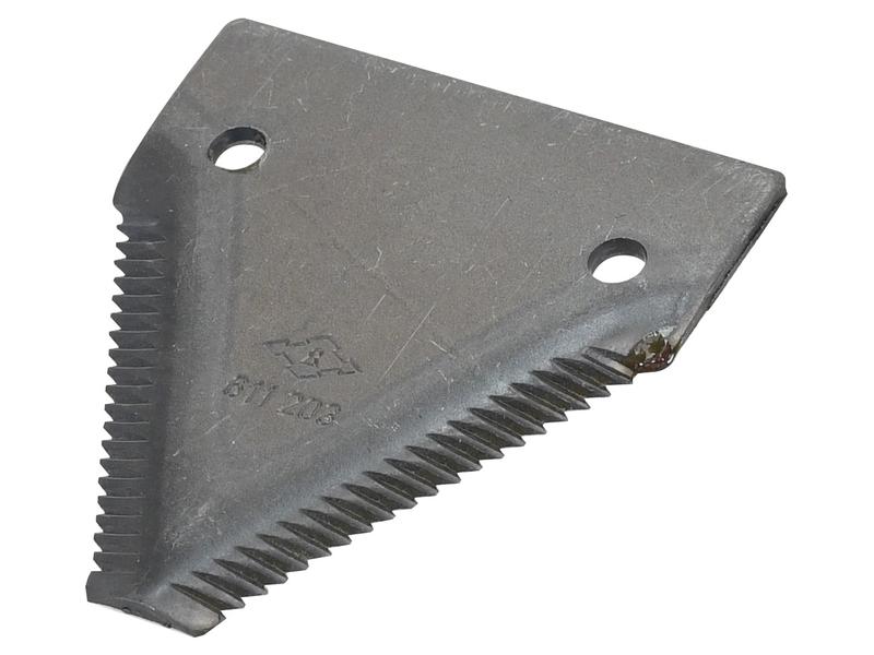 Faca - Serrilha por cima - 83x76x2.75mm - Orifício Ø6.5mm - Centros de orifícios em 51mm - paraClaas Aplicavel em: 6112031 (S.78422)