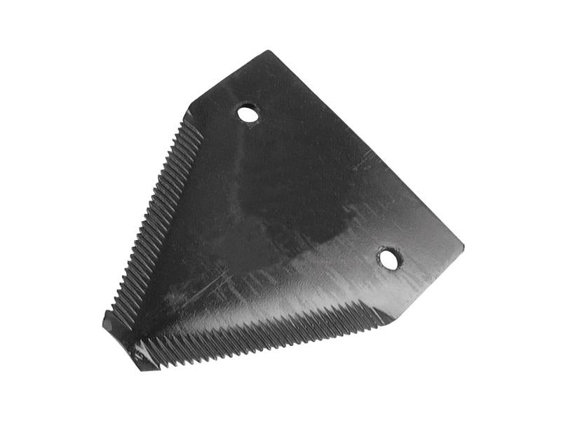Faca - Serrilha por cima - 83x76x2.75mm - Orifício Ø5.5mm - Centros de orifícios em 52mm - paraNew Holland Aplicavel em: 365110 (S.78433)