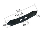 Bico 365x60x12mm Centros de orifícios em 45/75mm (S.78697)