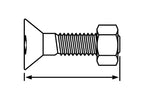Parafuso c/porca - 5/8'' x 70mm, Resistência à tração 8.8 (25 un. Caixa) Aplicavel em: 353424X1 (S.78741)