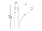 Mola Comp:463mm, Larg:82mm, Ø8mm - para Deutz-Fahr Aplicavel em: 06580259 (S.78925)