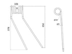 Mola - Dt. - Comp:378mm, Larg:106mm, Ø9mm - para Fella Aplicavel em: 487133 (S.78937)