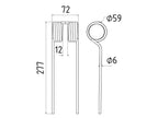 Mola Comp:275mm, Larg:75mm, Ø5.9mm - para Gustin Aplicavel em: 627662 (S.78941)