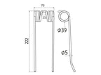 Mola Comp:223mm, Larg:71mm, Ø5mm - para Rivierre Casalis Aplicavel em: 81432 (S.78964)
