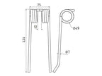 Mola Comp:221mm, Larg:75mm, Ø7mm - para Rivierre Casalis, Vicon Aplicavel em: 18608684 (S.78966)
