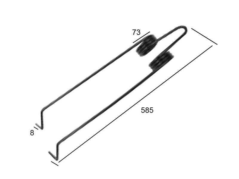 Mola - Ø8mm, Comp: 585mm Aplicavel em: 495754 (S.78978)