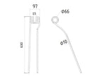 Mola - Dt. - Comp:630mm, Larg:97mm, Ø10mm - para Krone Aplicavel em: 2650620 (S.79222)