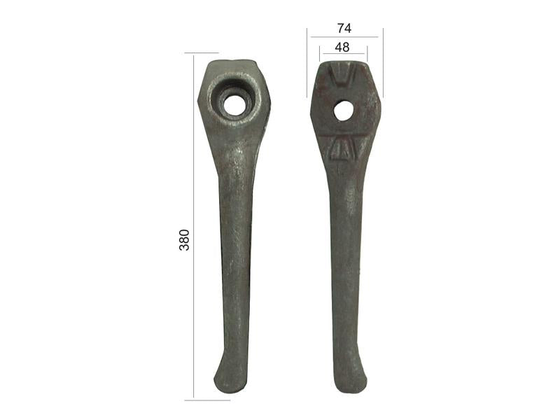Bico para grade de bicos 380mm. Esq. para Lely Aplicavel em: 1.1699.0125.0 (S.79248)