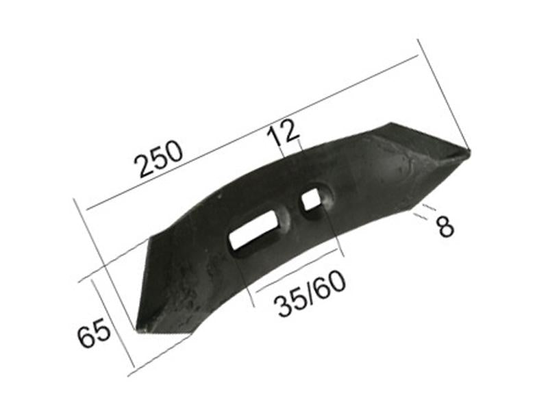 Bico 250x65x8mm Centros de orifícios em 35/60mm Aplicavel em: KK193570 (S.79372)