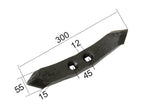 Bico 300x55x15mm Centros de orifícios em 45mm (S.79375)