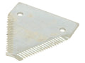Faca - Serrilha por cima - 83x76x3mm - Orifício Ø6mm - Centros de orifícios em 52mm - paraNew Holland Aplicavel em: 84429103 (S.79458)