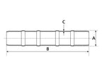 Extremidade da mangueira dupla - : 4'' (100mm) (galvanizado) (S.79797)