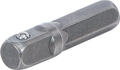 Adaptador de roquete para pontas | Sextavado externo 6,3 mm (1/4") - Quadrado externo 6,3 mm (1/4") | 30 mm