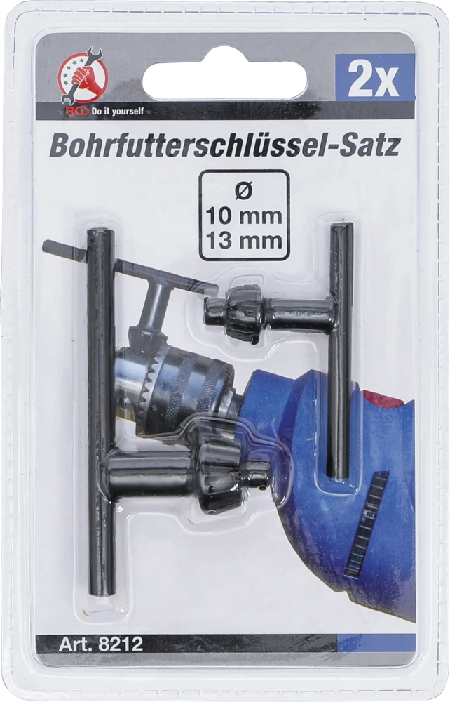 Conjunto de chaves para mandril porta-brocas | Ø 10 / 13 mm | 2 peças
