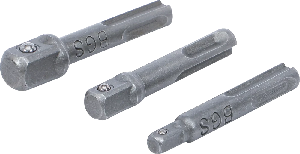 Conjunto de adaptadores | SDS - quadrado externo 6,3 mm (1/4"), 10 mm (3/8"), 12,5 mm (1/2") | 3 peças