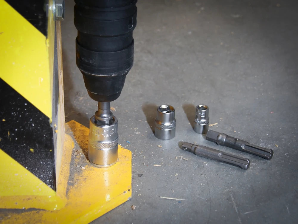 Conjunto de adaptadores | SDS - quadrado externo 6,3 mm (1/4"), 10 mm (3/8"), 12,5 mm (1/2") | 3 peças