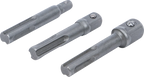 Conjunto de adaptadores | SDS - quadrado externo 6,3 mm (1/4"), 10 mm (3/8"), 12,5 mm (1/2") | 3 peças