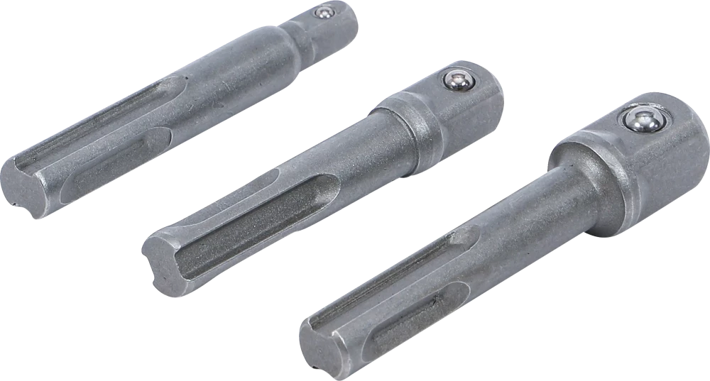 Conjunto de adaptadores | SDS - quadrado externo 6,3 mm (1/4"), 10 mm (3/8"), 12,5 mm (1/2") | 3 peças